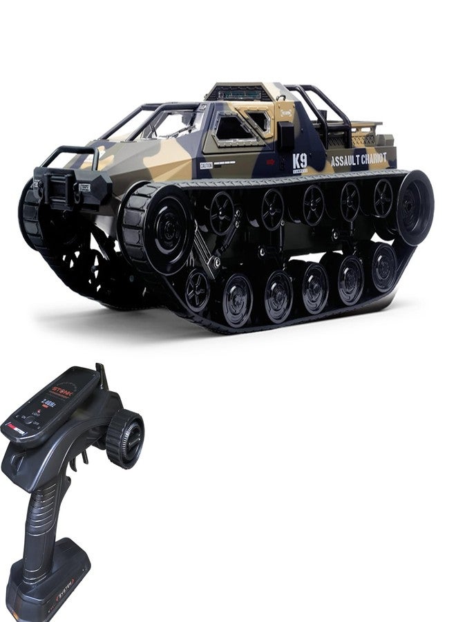 Skymaker RC Tank Car Military Off Road Remote Control Crawler, 2.4Ghz RTR Ripsaw with 360°Rotation Dual Motor Gearbox Proportional Control Drift for Adult Birthday Gifts (Camouflage) - Image 1